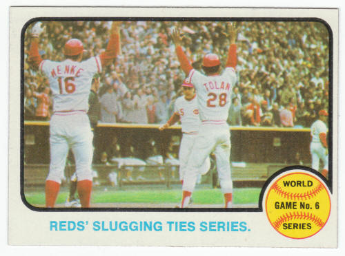 1973 Topps World Series Game 6 Johnny Bench #208 front