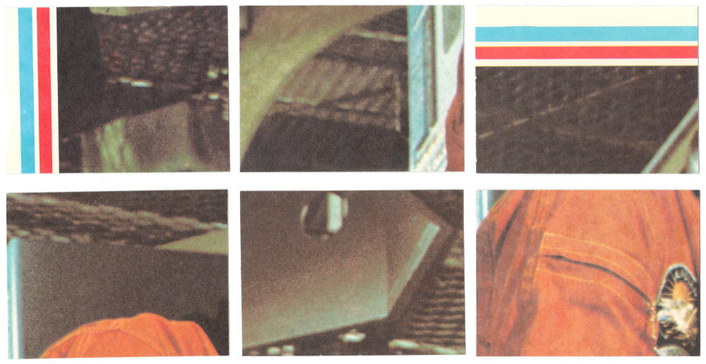 1975 Donruss Six Million Dollar Man Stickers backs