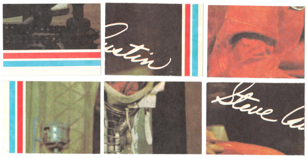 1975 Donruss Six Million Dollar Man Stickers backs