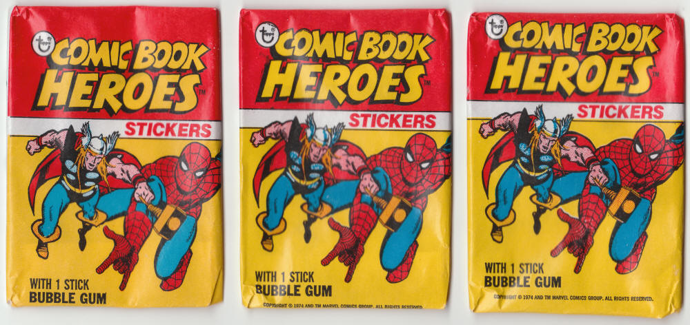 1975 Topps Comic Book Heroes Wrappers