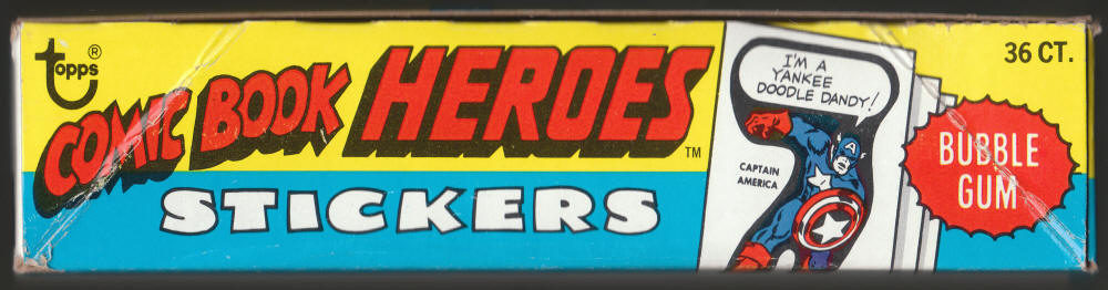 1975 Topps Comic Book Heroes Stickers Wax Pack Box