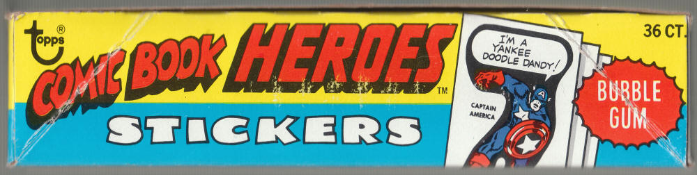 1975 Topps Comic Book Heroes Stickers Wax Pack Box