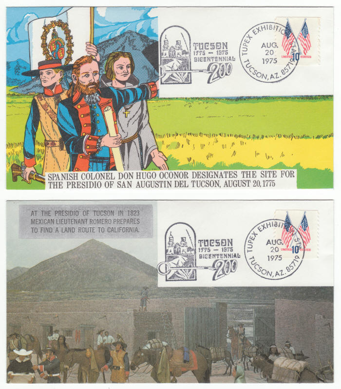 August 1975 TUPEX Cachet Cover fronts