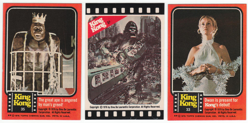1976 Topps King Kong Trading Cards Sticker