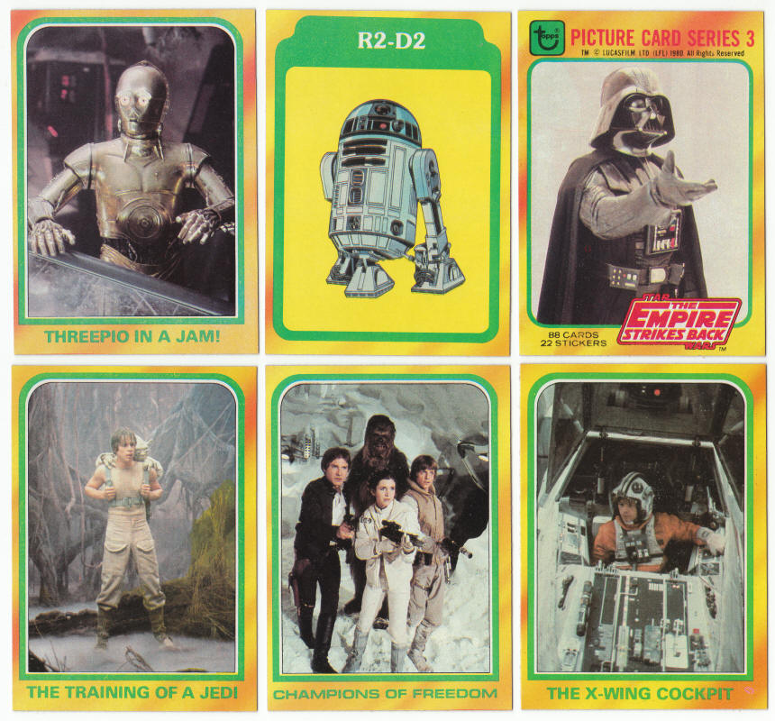 1980 Topps Star Wars The Empire Strikes Back Series 3 Cards