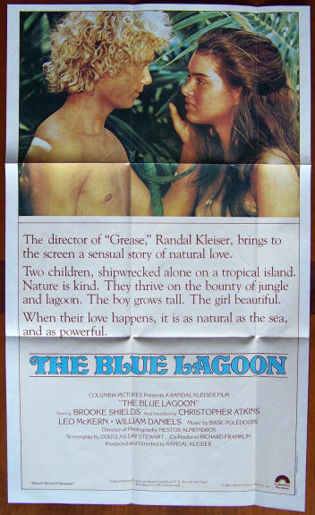 1981 Topps Movie Giant Pinup 10 The Blue Lagoon
