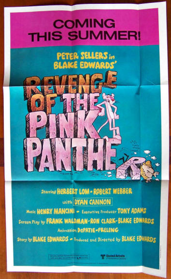 1981 Topps Movie Giant Pinup 11 Revenge Of The Pink Panther