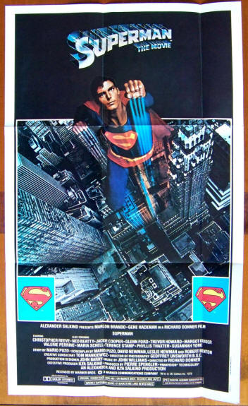 1981 Topps Movie Giant Pinup 2 Superman The Movie