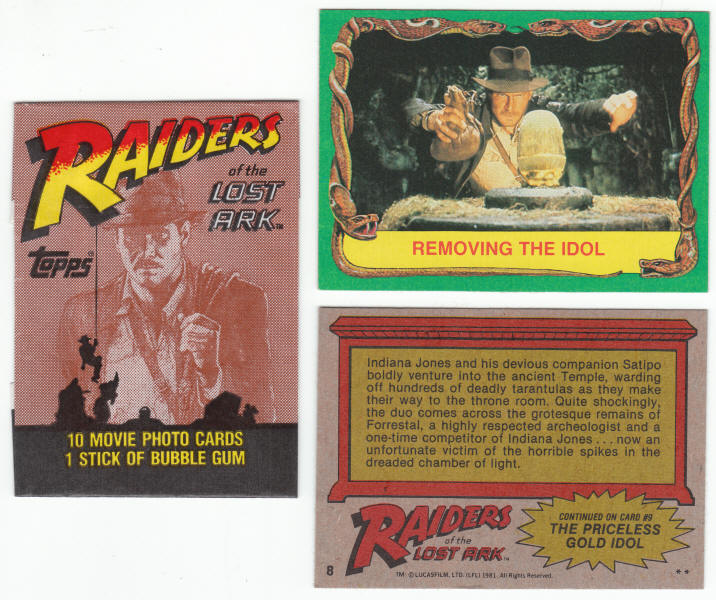 1981 Topps Raiders Of The Lost Ark Trading Card Set