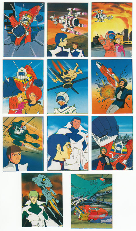 1982 Yamakatsu Space Runaway Ideon Trading Cards fronts