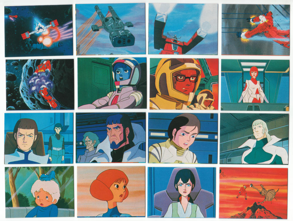 1982 Yamakatsu Space Runaway Ideon Trading Cards fronts