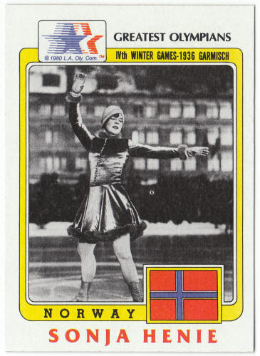 1983 Historys Greatest Olympians #18 Sonja Henie