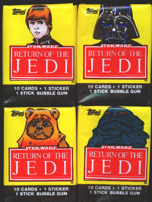 1983 Topps Star Wars The Return of the Jedi Series 1 Wax Pack Wrapper Series 1 Set