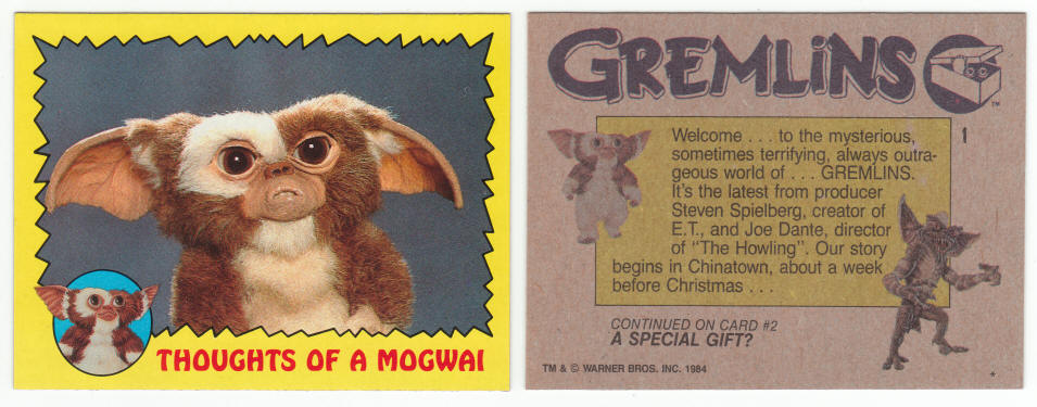 1984 Topps Gremlins Trading Cards
