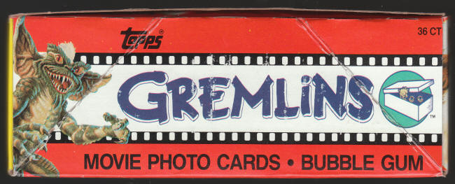 1984 Topps Gremlins Wax Box Side
