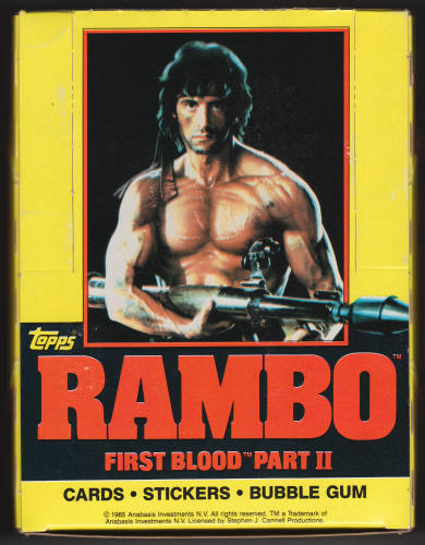 1985 Topps Rambo First Blood Part II Wax Pack Box