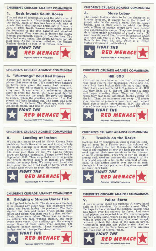 Fight The Red Menace Reprint Cards