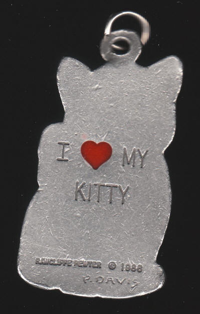 I Love My Kitty Keychain Fob back