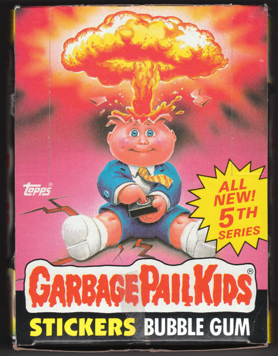 1986 Topps Garbage Pail Kids Stickers 5th Series Wax Pack Box