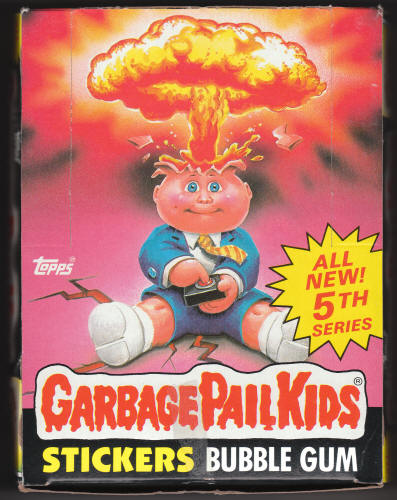 1986 Topps Garbage Pail Kids Stickers 5th Series Wax Pack Box