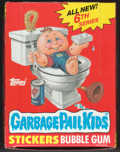 1986 Topps Garbage Pail Kids Stickers 6th Series Wax Pack Box