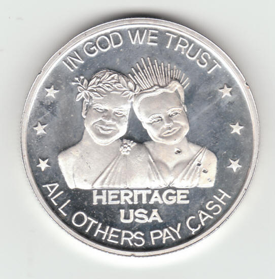 1987 Heritage USA Pass The Loot Silver Proof Obverse