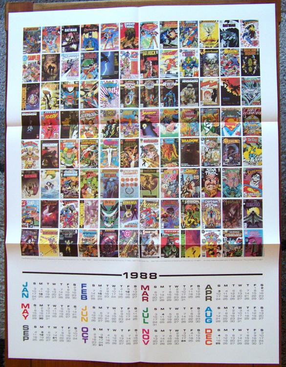 1988 DC Comics Covers Calendar Promo Poster