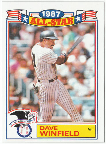 1988 Topps Glossy All Stars #8 Dave Winfield