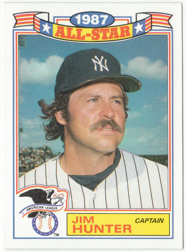 1988 Topps Baseball Glossy All-Stars #11 Jim Catfish Hunter