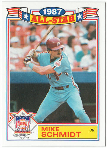 1988 Topps Baseball Glossy All-Stars #15 Mike Schmidt