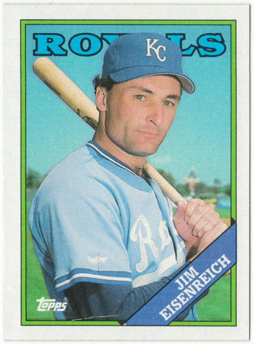 1988 Topps Baseball #348 Jim Eisenreich ERR