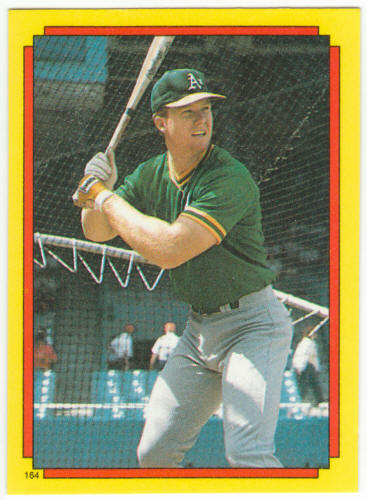 1988 Topps Superstar Sticker #164 Mark McGwire