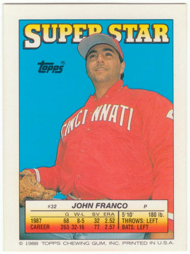1988 Topps Superstar Card #32 John Franco