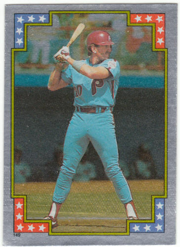 1988 Topps Superstar Foil Sticker #149 Mike Schmidt