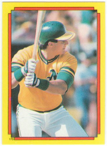 1988 Topps Superstar Sticker #173 Jose Canseco