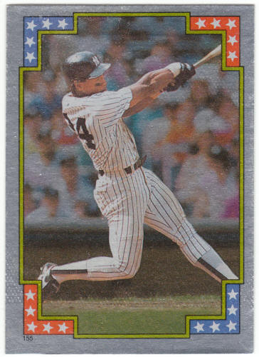 1988 Topps Superstar Foil Sticker #155 Rickey Henderson