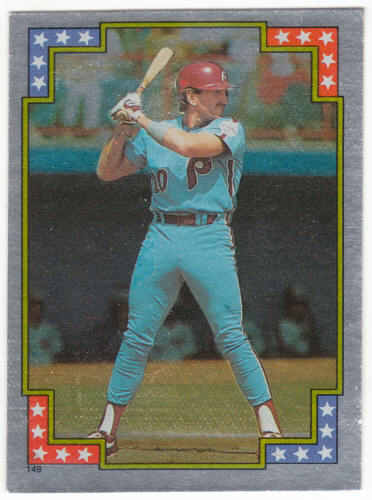 1988 Topps Superstar Foil Sticker #149 Mike Schmidt
