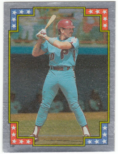 1988 Topps Superstar Foil Sticker #149 Mike Schmidt