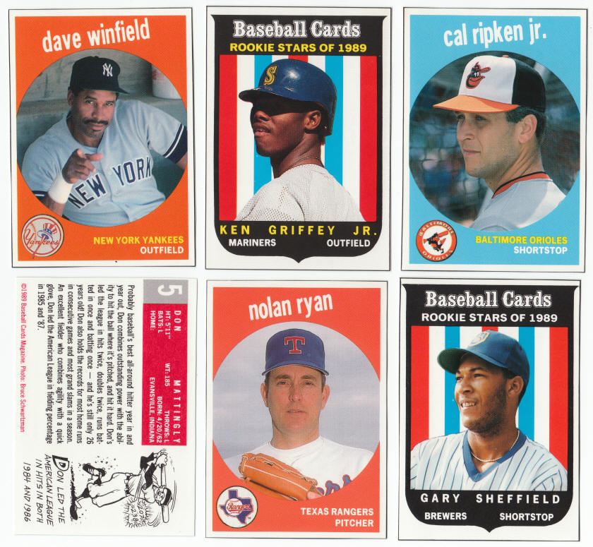 1989 BBC Baseball Cards Magazine Insert Cards