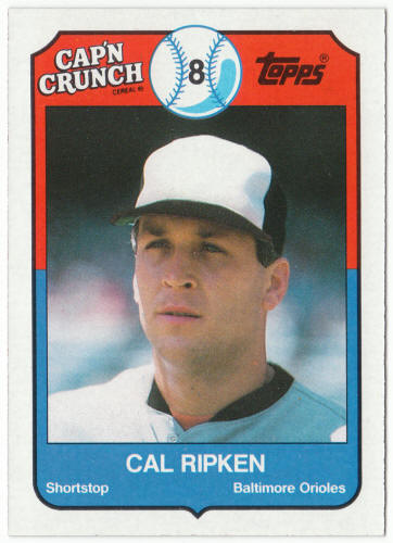 1989 Capn Crunch Topps Baseball #6 Cal Ripken Jr