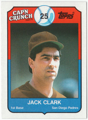 1989 Cap'n Crunch Topps Baseball Card #14 Jack Clark