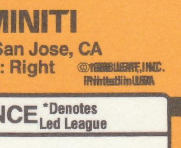 1989 Donruss Baseball #542 Ken Caminiti Error Close-up