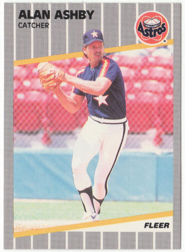 1989 Fleer Baseball #350A Alan Ashby Error