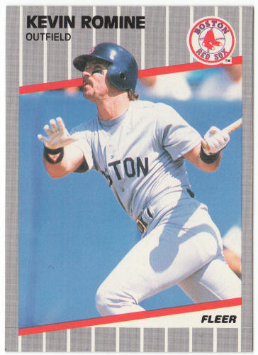 1989 Fleer Baseball 98A Kevin Romine Error Card
