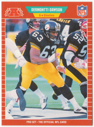 1989 Pro Set Football #344 Dermontti Dawson Rookie Card
