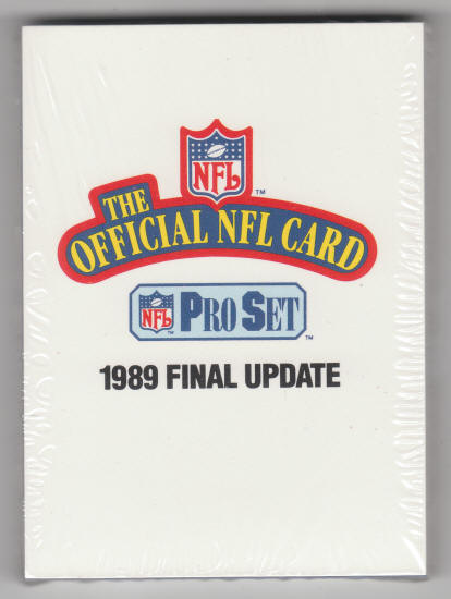1989 Pro Set Football Card Final Update Set front