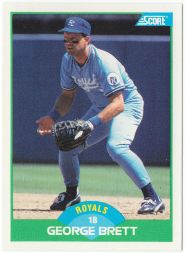 1989 Score Baseball #75A George Brett ERR