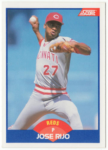 1989 Score Baseball #552A Jose Rijo Error Card