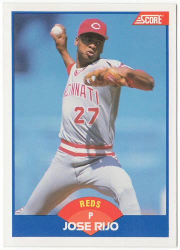 1989 Score Baseball #552B Jose Rijo Corrected Card