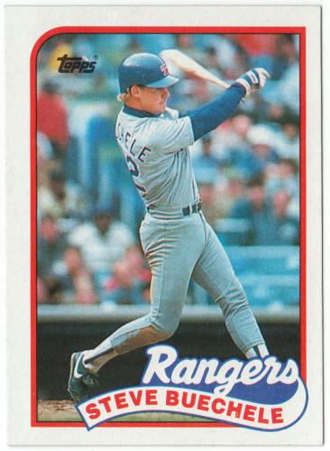 1989 Topps Baseball #732 Steve Buechele Error Card